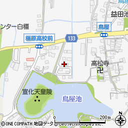 奈良県橿原市鳥屋町27周辺の地図