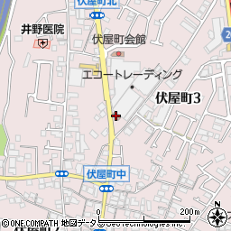 和泉伏屋郵便局周辺の地図