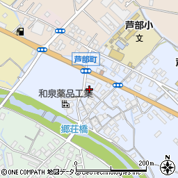 大阪府和泉市芦部町217周辺の地図