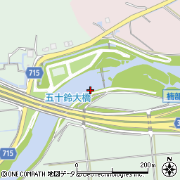 五十鈴大橋周辺の地図