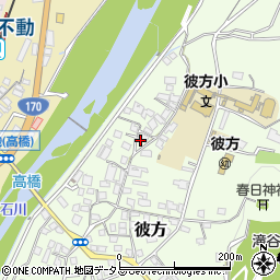 大阪府富田林市彼方424周辺の地図