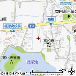 奈良県橿原市鳥屋町24周辺の地図