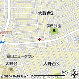 大阪府大阪狭山市大野台周辺の地図