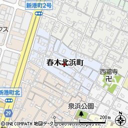 大阪府岸和田市春木北浜町周辺の地図