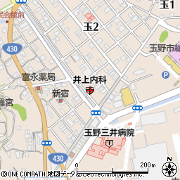 井上内科医院周辺の地図