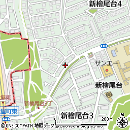 大阪府堺市南区新檜尾台4丁2周辺の地図