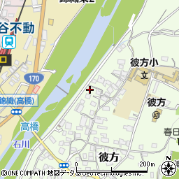 大阪府富田林市彼方520周辺の地図