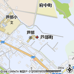 大阪府和泉市芦部町周辺の地図