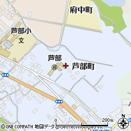 大阪府和泉市芦部町周辺の地図