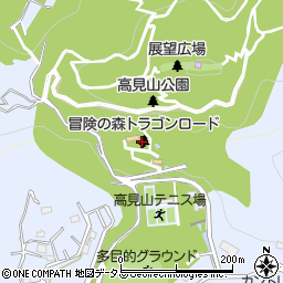 土庄町高見山公園　多目的グラウンド周辺の地図