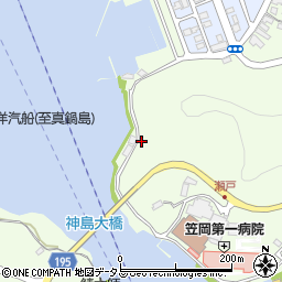 岡山県笠岡市横島1705周辺の地図