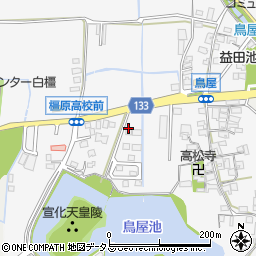 奈良県橿原市鳥屋町28周辺の地図