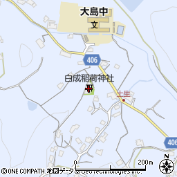 白成稲荷神社周辺の地図