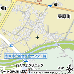 大阪府和泉市桑原町周辺の地図