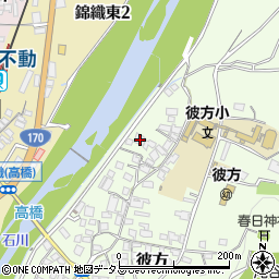 大阪府富田林市彼方527周辺の地図