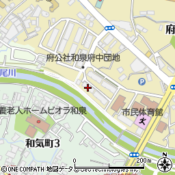 和泉府中第一次住宅１１棟周辺の地図
