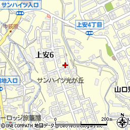 広島県広島市安佐南区上安周辺の地図