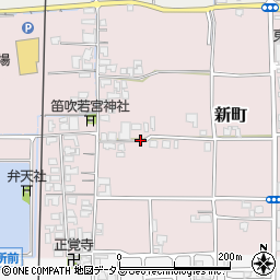 奈良県葛城市新町周辺の地図