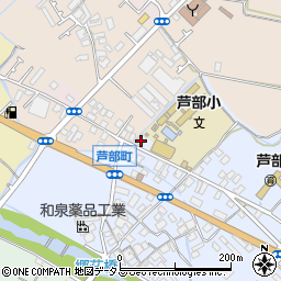 大阪府和泉市芦部町226周辺の地図