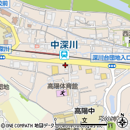 広島中深川郵便局周辺の地図