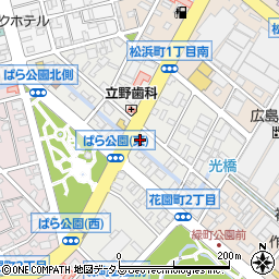 松屋福山花園店周辺の地図
