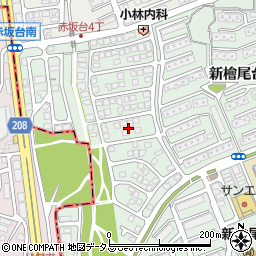 大阪府堺市南区新檜尾台4丁6周辺の地図