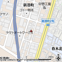 大阪府岸和田市新港町周辺の地図