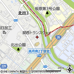 関西トランスウェイ周辺の地図
