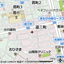 広島県福山市道三町周辺の地図