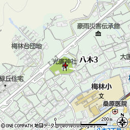 光廣神社周辺の地図