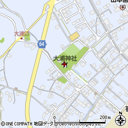 大浦神社周辺の地図
