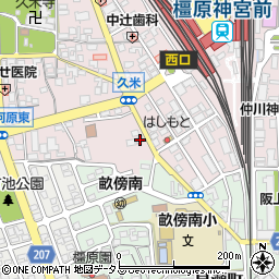 奈良県橿原市久米町544周辺の地図