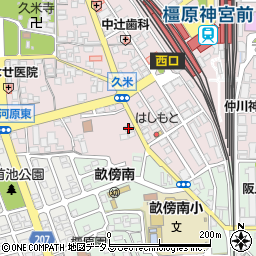 奈良県橿原市久米町544-5周辺の地図