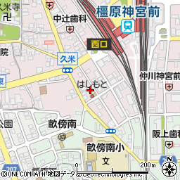 奈良県橿原市久米町578-2周辺の地図