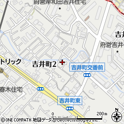 大阪府岸和田市吉井町周辺の地図