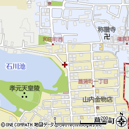 奈良県橿原市菖蒲町1丁目5周辺の地図