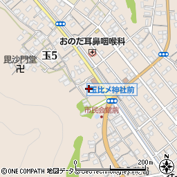 玉野市民会館周辺の地図