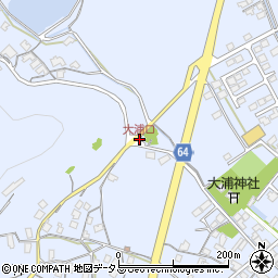 大浦口周辺の地図