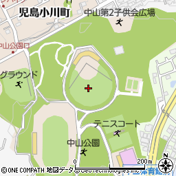 中山公園野球場周辺の地図