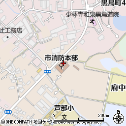 和泉市消防本部周辺の地図