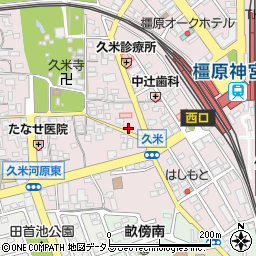 奈良県橿原市久米町526周辺の地図