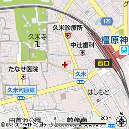 奈良県橿原市久米町526-1周辺の地図