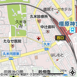 奈良県橿原市久米町525周辺の地図