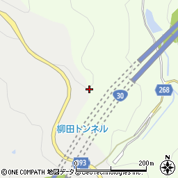 柳田トンネル周辺の地図