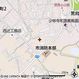 大阪府和泉市一条院町164周辺の地図