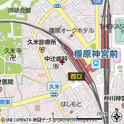 奈良県橿原市久米町609-1周辺の地図