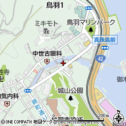 鳥羽錦町郵便局周辺の地図