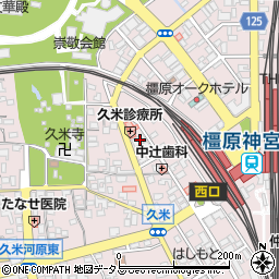 奈良県橿原市久米町599周辺の地図
