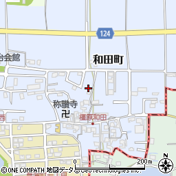奈良県橿原市和田町周辺の地図