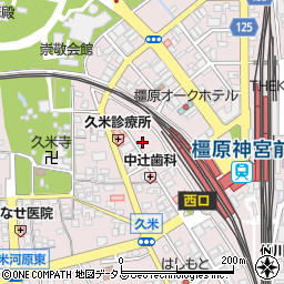 奈良県橿原市久米町605周辺の地図